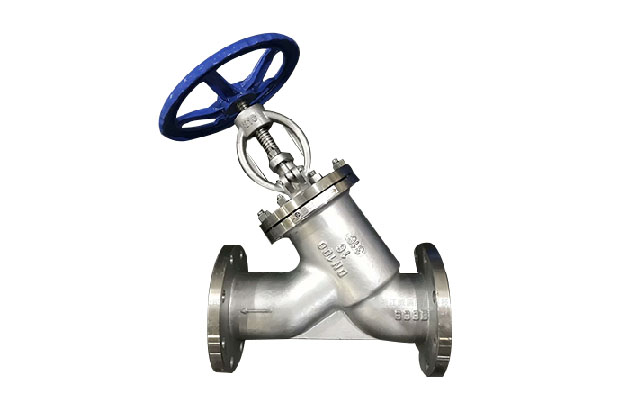 Manual Y-shaped globe valve