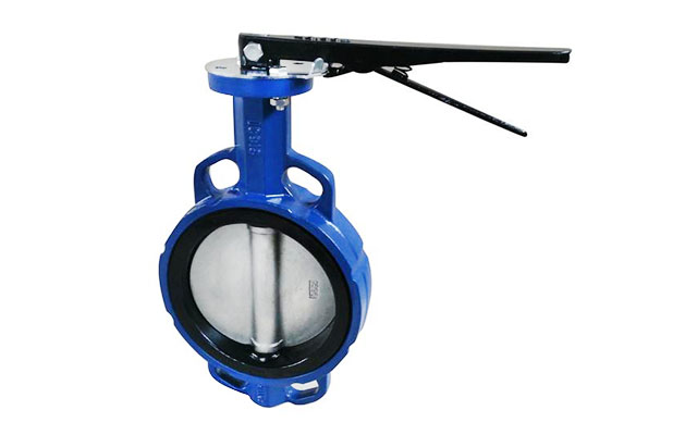 Through shaft butterfly valve